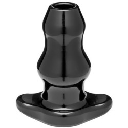 Perfect Fit Double Tunnel Plug Noir Large12 x 7 cm